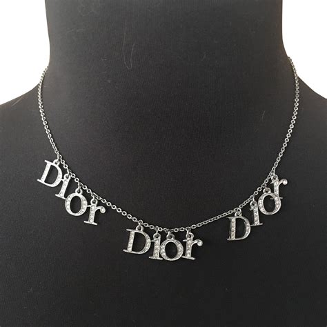 collier argent dior|colliere femme dior.